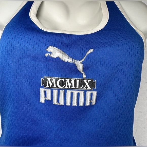 Vintage PUMA Flare Leg Track Pants Racer Back Tank Top Small/X-Small Gym Set - Picture 4 of 13